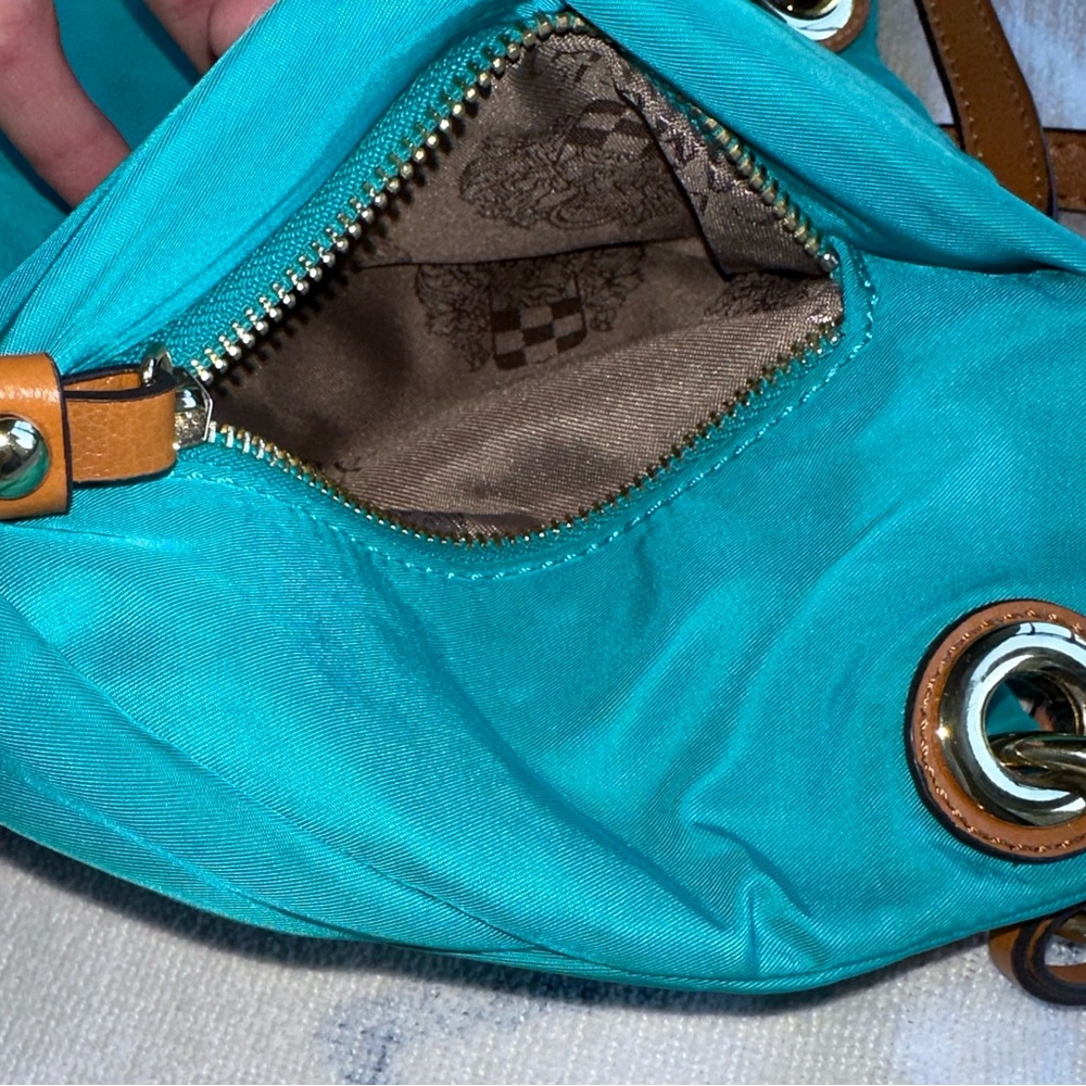 Vince Camuto Turquoise and Brown Crossbody purse - Picture 6 of 12